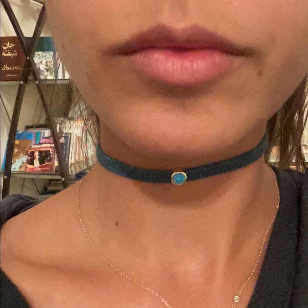 Jean material Choker